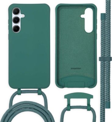 Coque avec cordon IMOSHION pour Samsung Galaxy A55 - Vert foncé