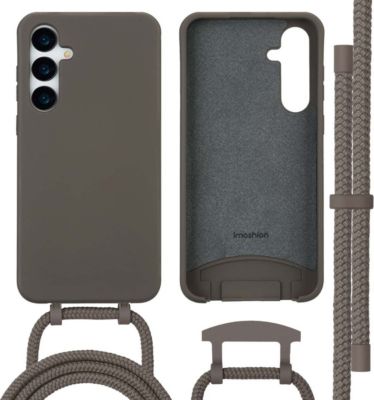 Coque avec cordon IMOSHION pour Samsung Galaxy A55 - Black Coffee