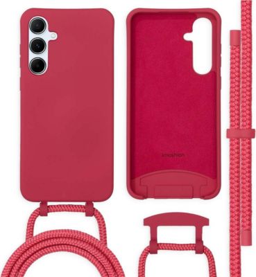Coque avec cordon IMOSHION pour Samsung Galaxy A55 - Raspberry