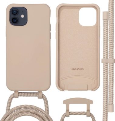 Coque avec cordon IMOSHION pour Apple iPhone 12 (Pro) - Nude