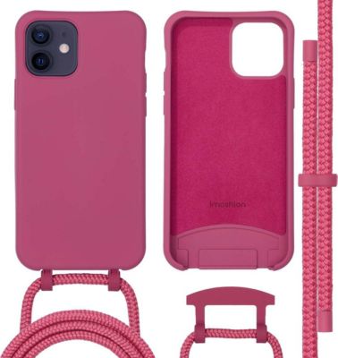 Coque avec cordon IMOSHION pour Apple iPhone 12 (Pro) - Raspberry