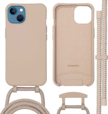 Coque avec cordon IMOSHION pour Apple iPhone 13 - Nude