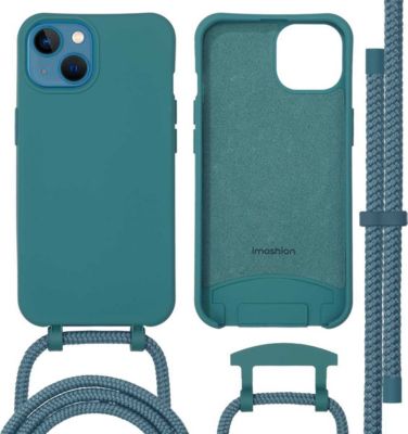 Coque avec cordon IMOSHION pour Apple iPhone 13 - Vert foncé