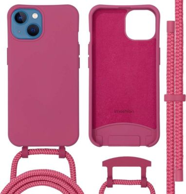 Coque avec cordon IMOSHION pour Apple iPhone 13 - Raspberry
