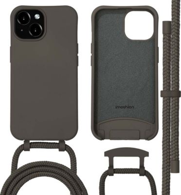 Coque avec cordon IMOSHION pour Apple iPhone 15 - Black Coffee