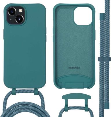 Coque avec cordon IMOSHION pour Apple iPhone 15 - Vert foncé