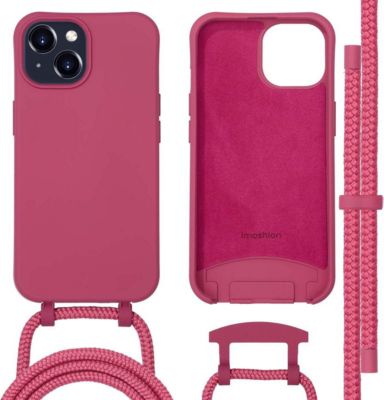 Coque avec cordon IMOSHION pour Apple iPhone 15 - Raspberry