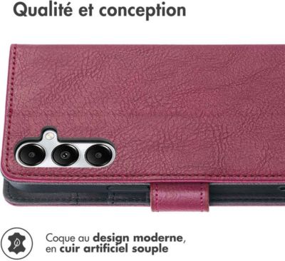 Coque étui IMOSHION pour Samsung Galaxy S25 / S24 - Bordeaux