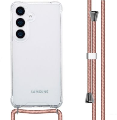 Coque avec cordon IMOSHION pour Samsung Galaxy S25 - Rose Doré Coque avec cordon IMOSHION pour Samsung Galaxy S25 - Rose Doré