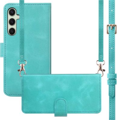 Etui avec cordon IMOSHION pour Samsung Galaxy S25 Plus - Turquoise