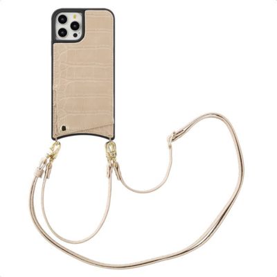Coque avec cordon SELENCIA pour Apple iPhone 12 (Pro) - Beige