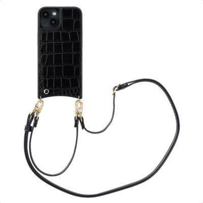 Coque avec cordon SELENCIA pour Apple iPhone 14 / 13 - Noir