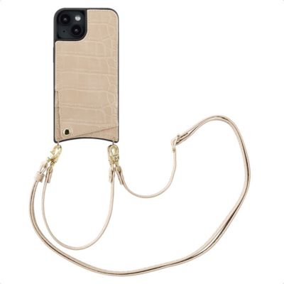 Coque avec cordon SELENCIA pour Apple iPhone 14 / 13 - Beige