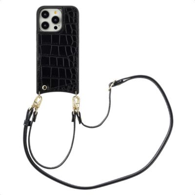 Coque avec cordon SELENCIA pour Apple iPhone 14 Pro - Noir