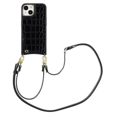 Coque avec cordon SELENCIA pour Apple iPhone 15 - Noir