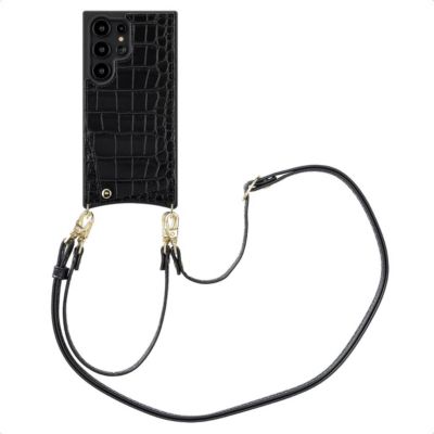 Coque avec cordon SELENCIA pour Samsung Galaxy S24 Ultra - Noir