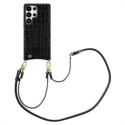 Coque avec cordon SELENCIA pour Samsung Galaxy S25 Ultra - Noir