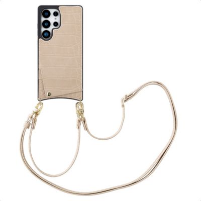 Coque avec cordon SELENCIA pour Samsung Galaxy S25 Ultra - Beige