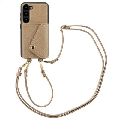 Coque avec cordon SELENCIA pour Samsung Galaxy S23 - Taupe