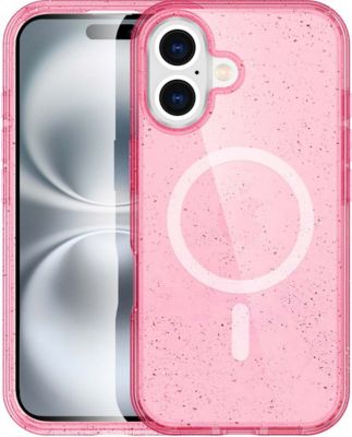 Coque IMOSHION pour Apple iPhone 16 - Paillettes Rose Coque IMOSHION pour Apple iPhone 16 - Paillettes Rose