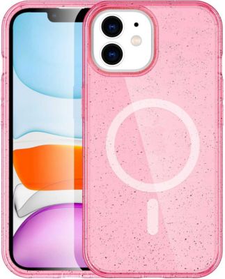 Coque IMOSHION pour iPhone 12 (Pro) - Paillettes Rose Coque IMOSHION pour iPhone 12 (Pro) - Paillettes Rose