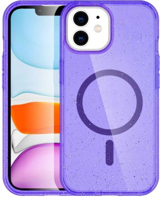Coque IMOSHION pour iPhone 12 (Pro) - Paillettes Violet Coque IMOSHION pour iPhone 12 (Pro) - Paillettes Violet