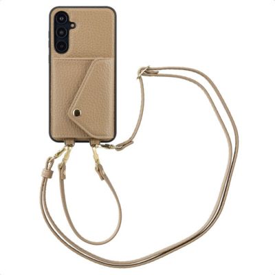 Coque avec cordon SELENCIA pour Samsung Galaxy A55 - Taupe