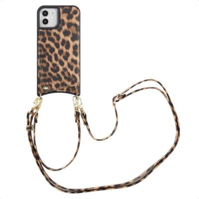 Coque avec cordon SELENCIA pour Apple iPhone 12 (Pro) - Leopard
