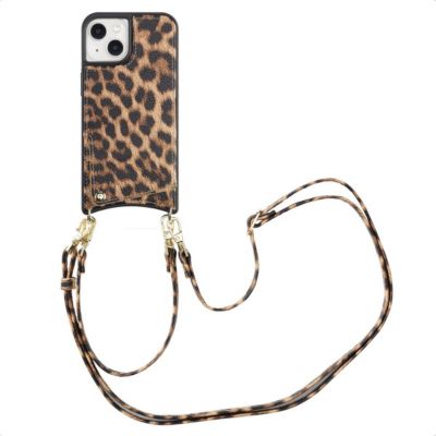 Coque avec cordon SELENCIA pour Apple iPhone 14 / 13 - Leopard