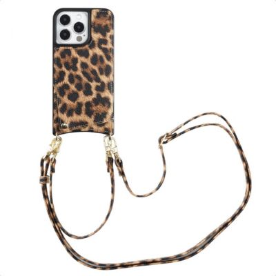 Coque avec cordon SELENCIA pour Apple iPhone 13 Pro - Leopard