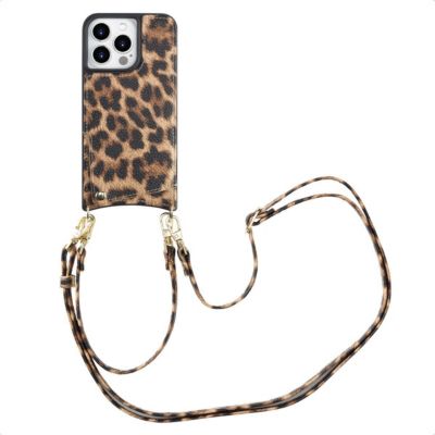 Coque avec cordon SELENCIA pour Apple iPhone 14 Pro - Leopard