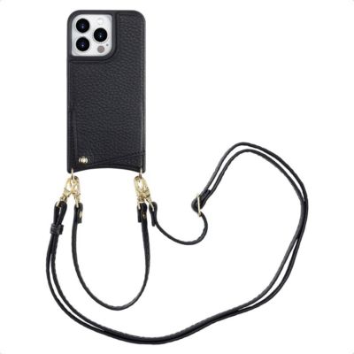 Coque avec cordon SELENCIA pour Apple iPhone 14 Pro - Noir