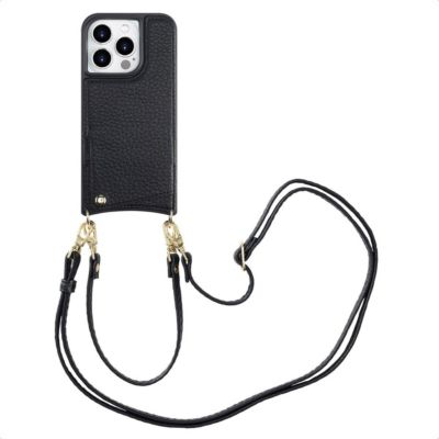 Coque avec cordon SELENCIA pour Apple iPhone 15 Pro - Noir