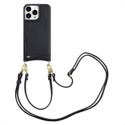 Coque avec cordon SELENCIA pour Apple iPhone 15 Pro Max - Noir