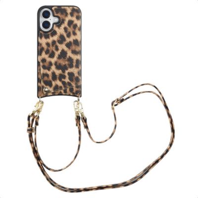 Coque avec cordon SELENCIA pour Apple iPhone 16 - Leopard