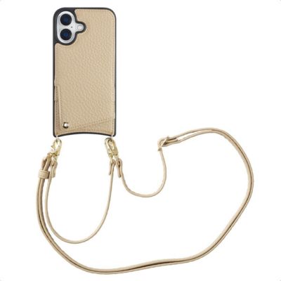 Coque avec cordon SELENCIA pour Apple iPhone 16 - Beige