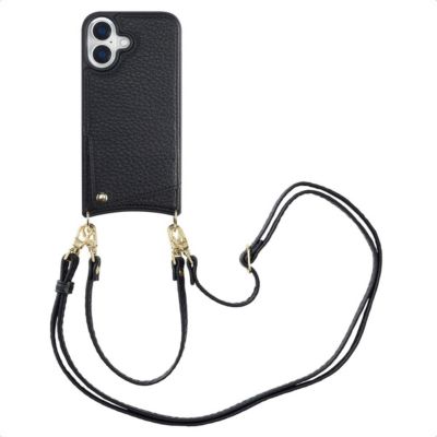 Coque avec cordon SELENCIA pour Apple iPhone 16 - Noir