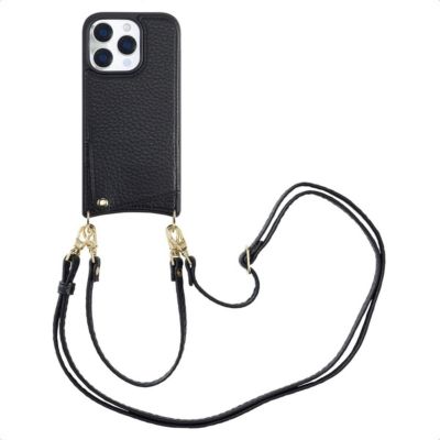 Coque avec cordon SELENCIA pour Apple iPhone 16 Pro - Noir