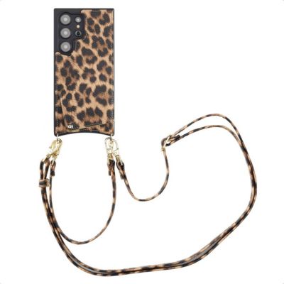 Coque avec cordon SELENCIA pour Samsung Galaxy S24 Ultra - Leopard