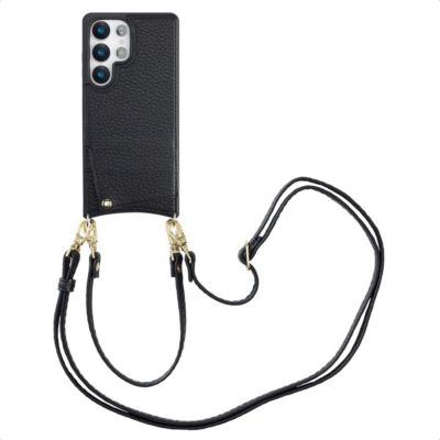 Coque avec cordon SELENCIA pour Samsung Galaxy S25 Ultra - Noir