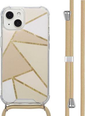 Coque avec cordon IMOSHION pour Apple iPhone 13 - Beige Graphic
