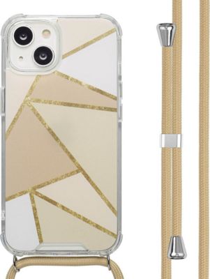Coque avec cordon IMOSHION pour Apple iPhone 14 - Beige Graphic
