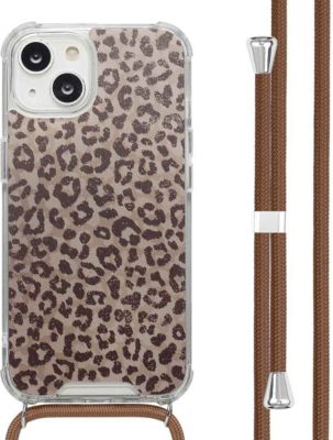 Coque avec cordon IMOSHION pour Apple iPhone 14 - Leopard Mood
