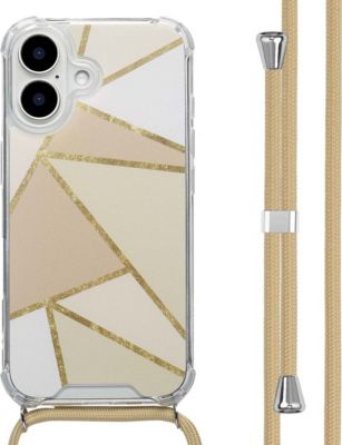 Coque avec cordon IMOSHION pour Apple iPhone 16 - Beige Graphic