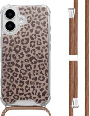 Coque avec cordon IMOSHION pour Apple iPhone 16 - Leopard Mood