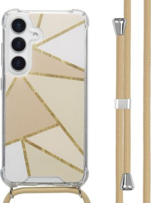 Coque avec cordon IMOSHION pour Samsung Galaxy S25 - Beige Graphic