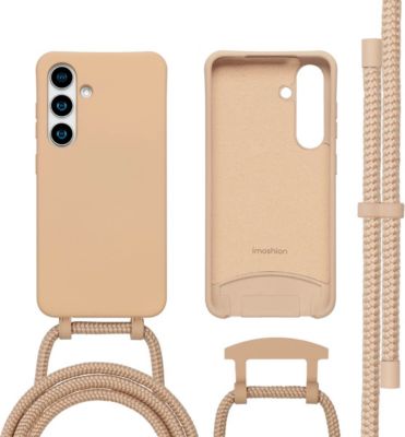 Coque avec cordon IMOSHION pour Samsung Galaxy S25 / S24 - Beige