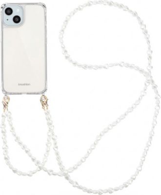 Coque avec cordon IMOSHION pour Apple iPhone 15 - Perles Cœurs