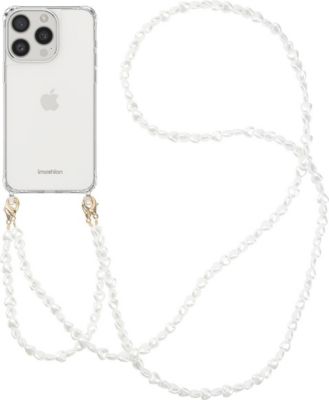 Coque avec cordon IMOSHION pour Apple iPhone 15 Pro - Perles Cœurs