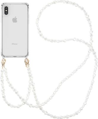 Coque avec cordon IMOSHION pour Apple iPhone X / Xs - Perles Cœurs